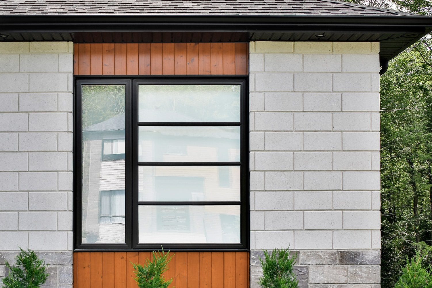 Black casement windows